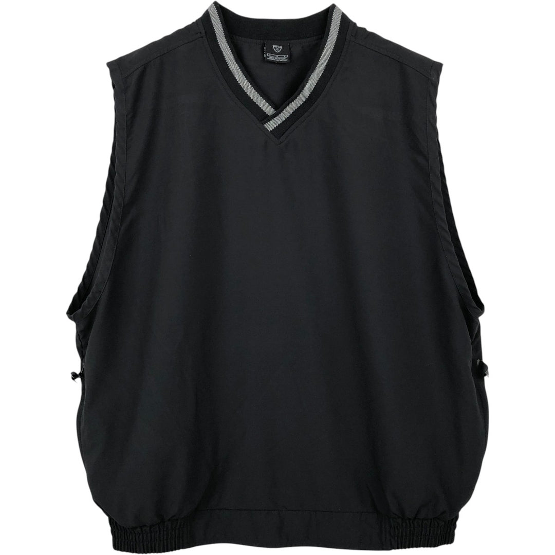 Nike Golf V-Neck Warm-Up Vest, Men's Size L (approx.) polyester black type Vintage Second Hand