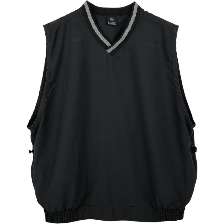 Nike Golf V-Neck Warm-Up Vest, Men's Size L (approx.) polyester black type Vintage Second Hand