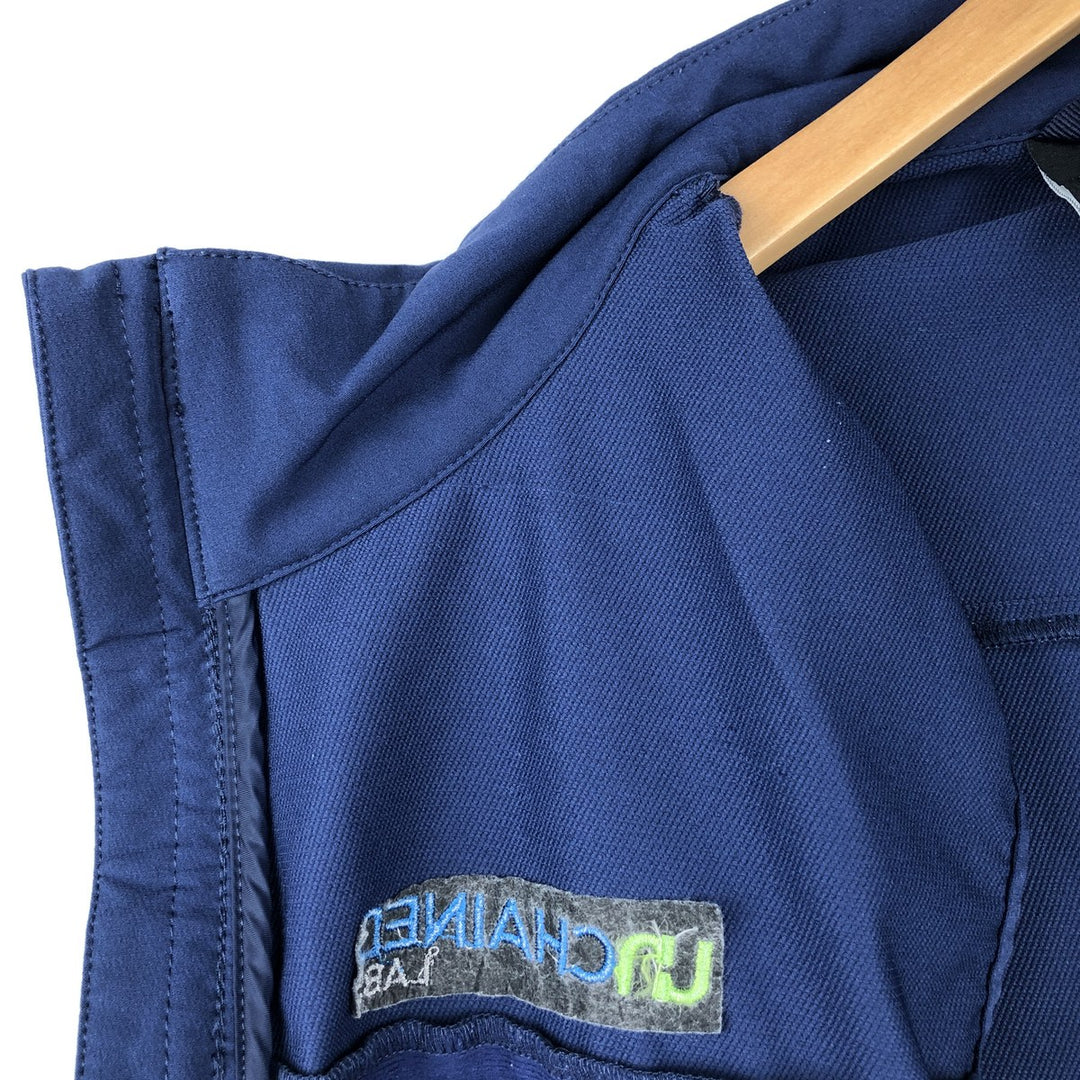 Marmot Advertising Front-Opening Warm-Up Vest, Men's Size L (approx.) polyester Navy blue Vintage Second Hand