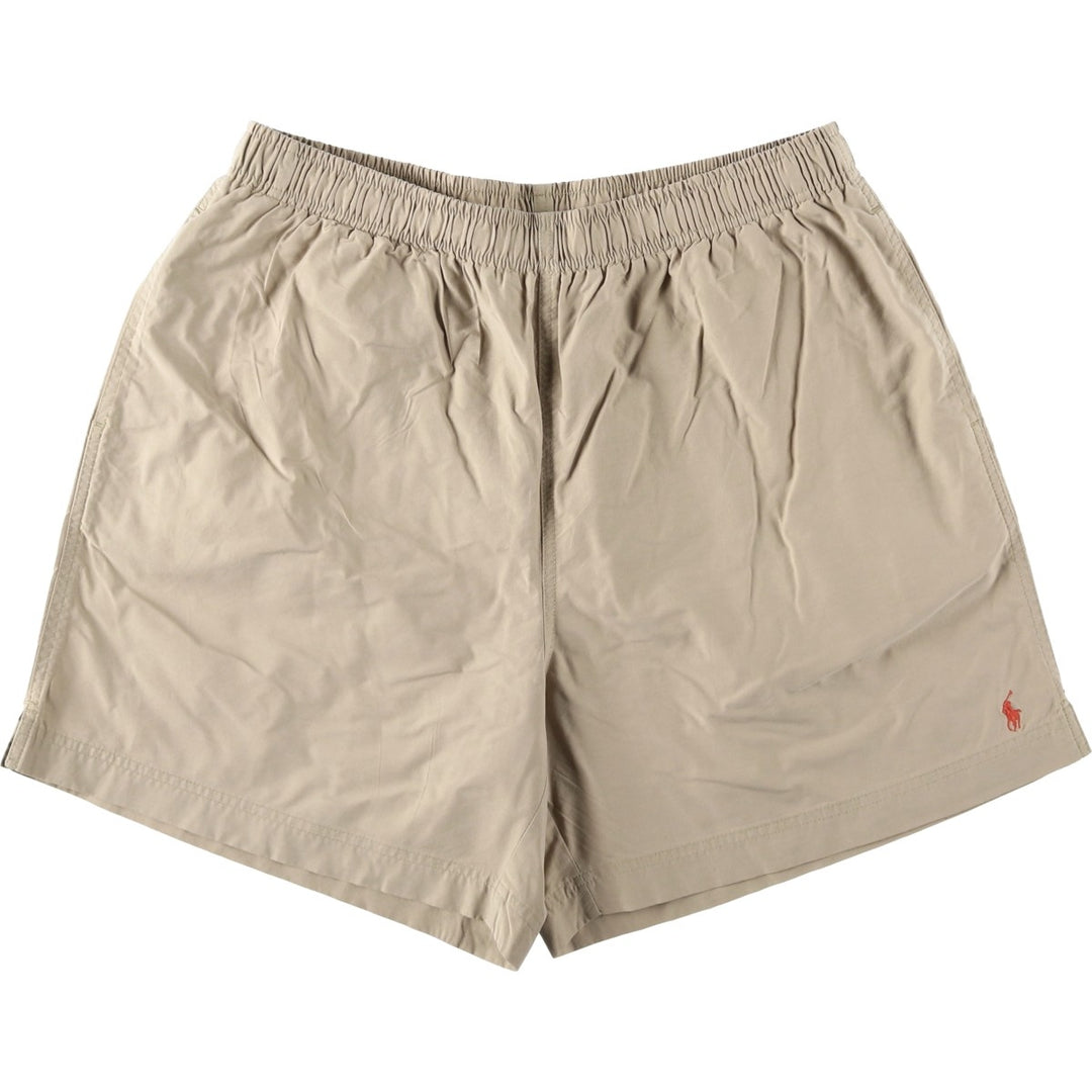 90'S Ralph Lauren POLO SPORT Swim Shorts, Men's Size XL (Equivalent), Vintage cotton Beige type Vintage Second Hand
