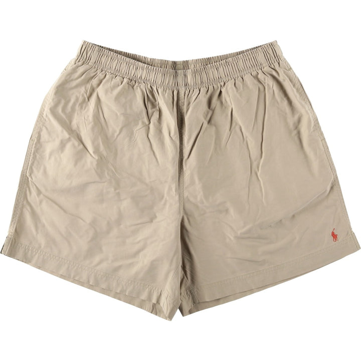 90'S Ralph Lauren POLO SPORT Swim Shorts, Men's Size XL (Equivalent), Vintage cotton Beige type Vintage Second Hand