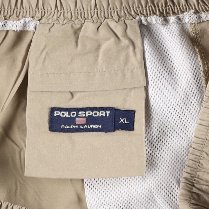 90'S Ralph Lauren POLO SPORT Swim Shorts, Men's Size XL (Equivalent), Vintage cotton Beige type Vintage Second Hand