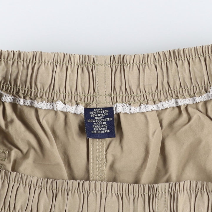 90'S Ralph Lauren POLO SPORT Swim Shorts, Men's Size XL (Equivalent), Vintage cotton Beige type Vintage Second Hand