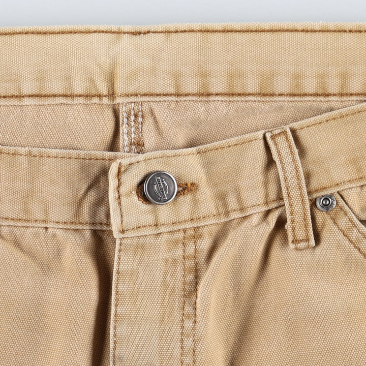 Dickies Regular Fit Duck Painter Pants, Men's W35 (approx.) cotton Khaki type beige Vintage Second Hand