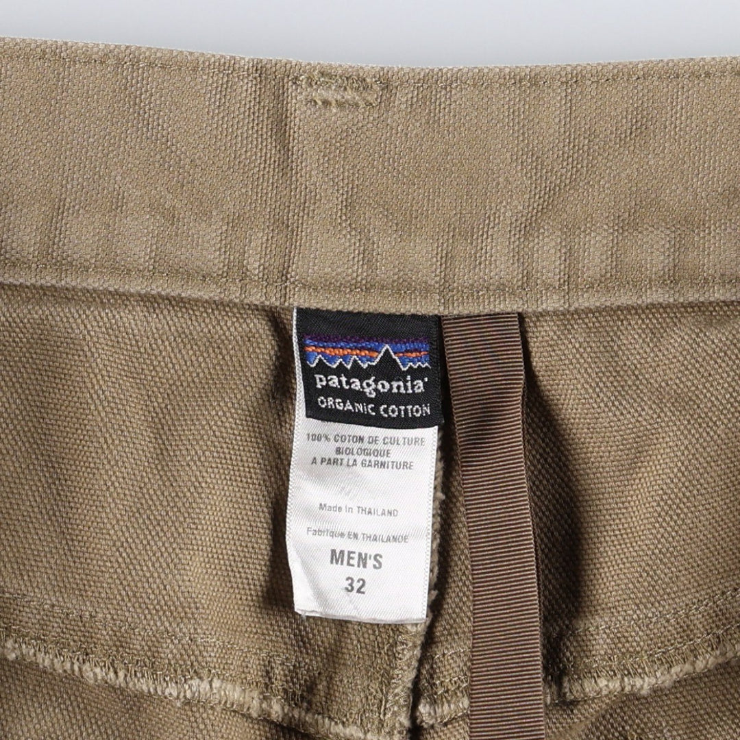 2000'S Patagonia Organic Cotton Duck Painter Pants 56335F9 Men's W34 (approx.) Organic cotton Khaki type beige Vintage Second Hand
