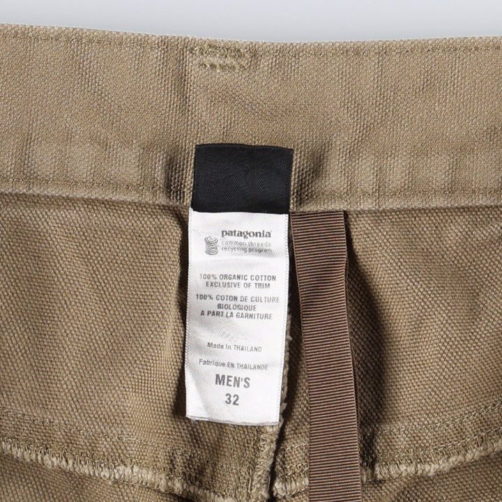 2000'S Patagonia Organic Cotton Duck Painter Pants 56335F9 Men's W34 (approx.) Organic cotton Khaki type beige Vintage Second Hand