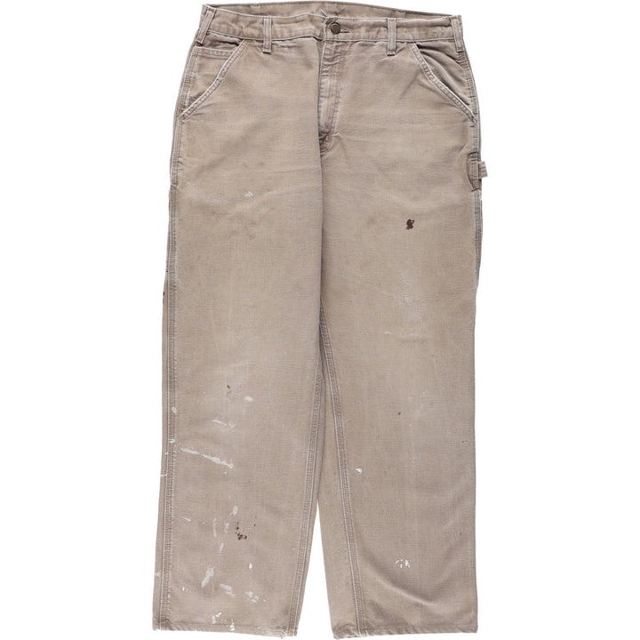 Carhartt Dungaree Fit Duck Painter Pants, Men's, W36 equivalent cotton beige type brown Vintage Second Hand