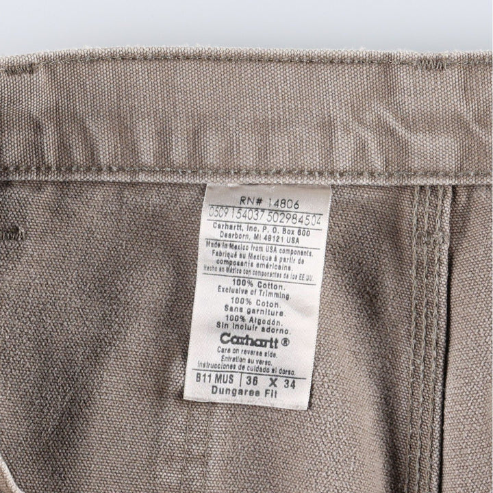 Carhartt Dungaree Fit Duck Painter Pants, Men's, W36 equivalent cotton beige type brown Vintage Second Hand