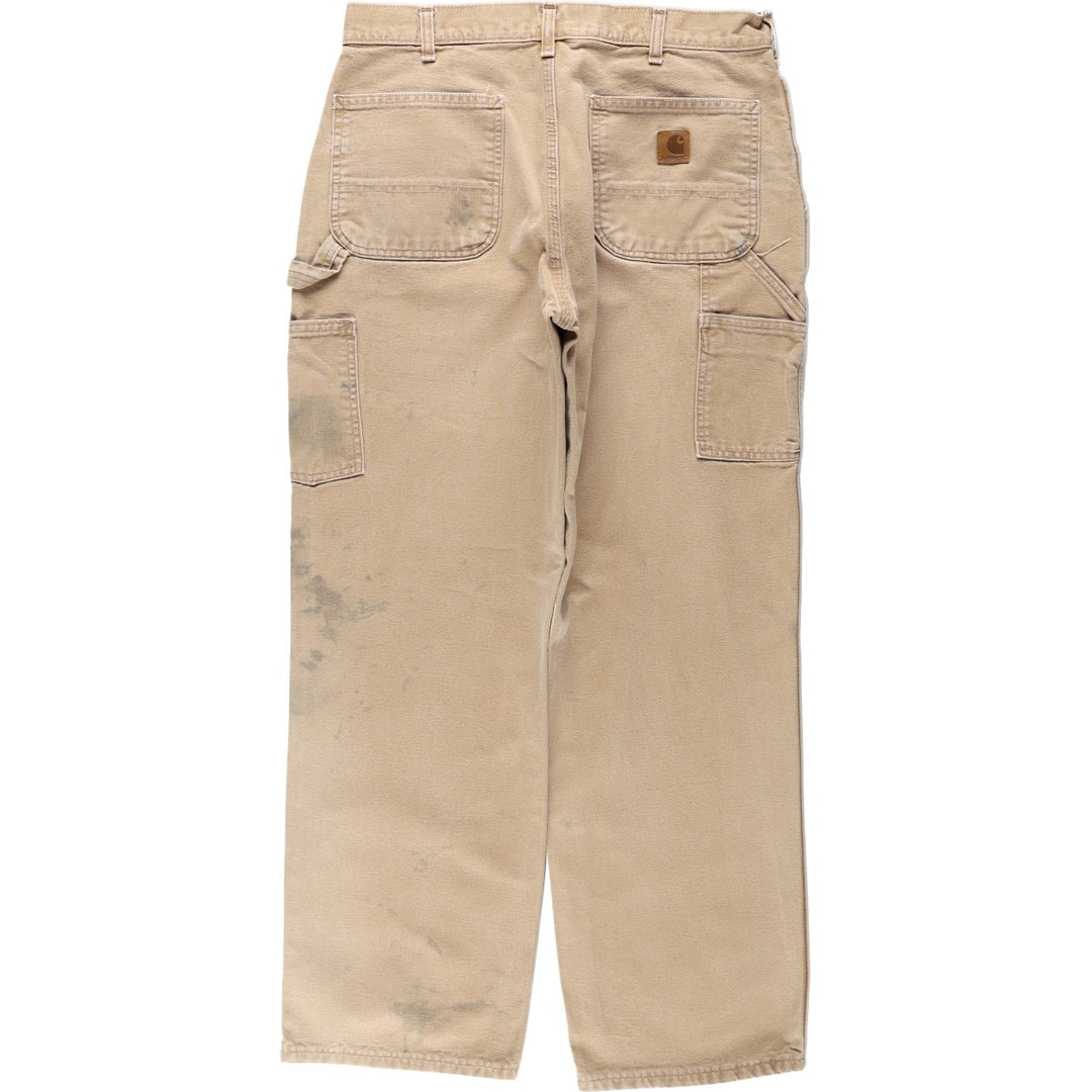 Carhartt Loose Original Fit Duck Painter Pants, Men's, W34 equivalent cotton Khaki type beige Vintage Second Hand