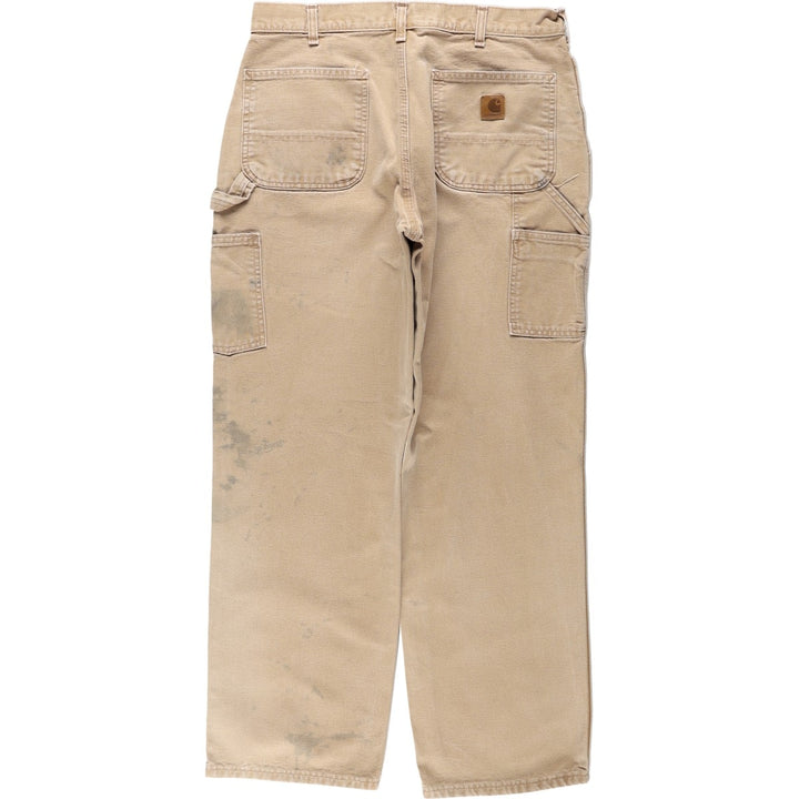 Carhartt Loose Original Fit Duck Painter Pants, Men's, W34 equivalent cotton Khaki type beige Vintage Second Hand
