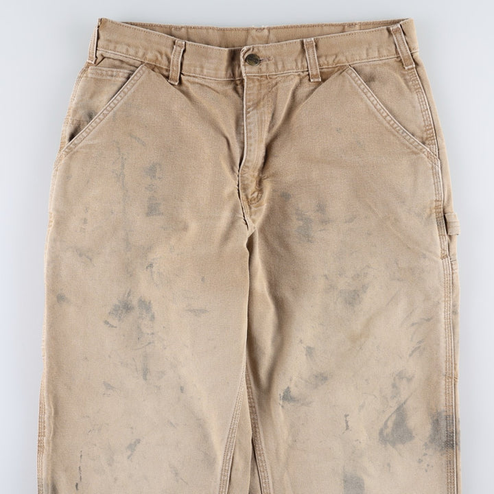 Carhartt Loose Original Fit Duck Painter Pants, Men's, W34 equivalent cotton Khaki type beige Vintage Second Hand