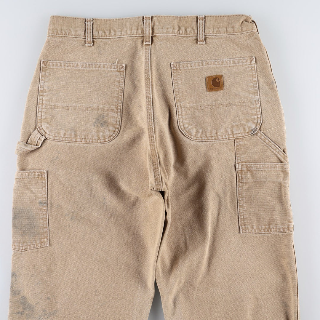 Carhartt Loose Original Fit Duck Painter Pants, Men's, W34 equivalent cotton Khaki type beige Vintage Second Hand