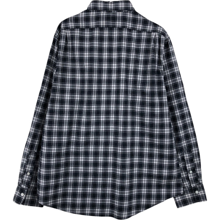 Ralph Lauren POLO RALPH LAUREN Long Sleeve Cotton Check Shirt Men's XL cotton black type Vintage Second Hand