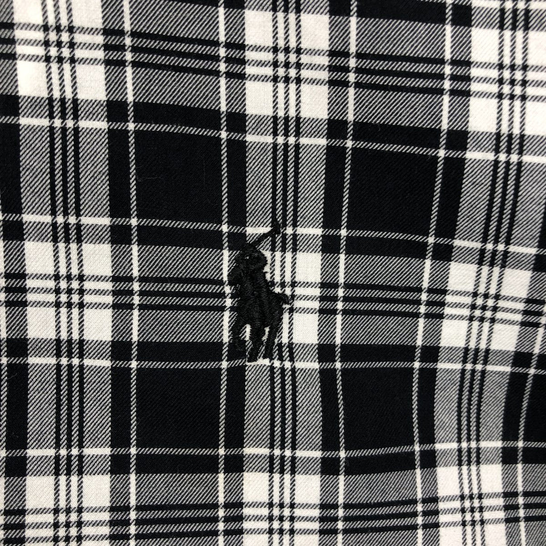 Ralph Lauren POLO RALPH LAUREN Long Sleeve Cotton Check Shirt Men's XL cotton black type Vintage Second Hand