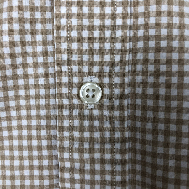 Ralph Lauren POLO RALPH LAUREN CLASSIC FIT Gingham Check Long Sleeve Button-Down Check Shirt, Men's Size L (approx.) cotton Beige type Vintage Second Hand