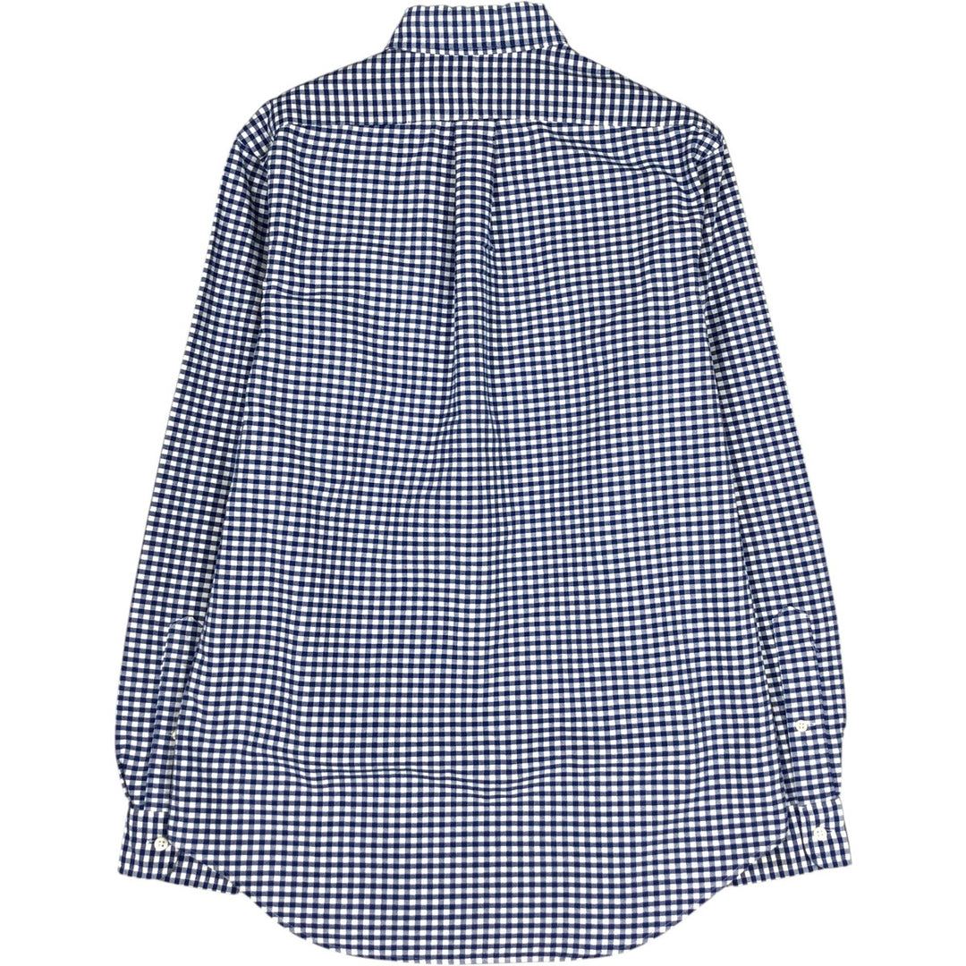 Ralph Lauren gingham check long sleeve button-down check shirt, men's size S cotton blue type Vintage Second Hand