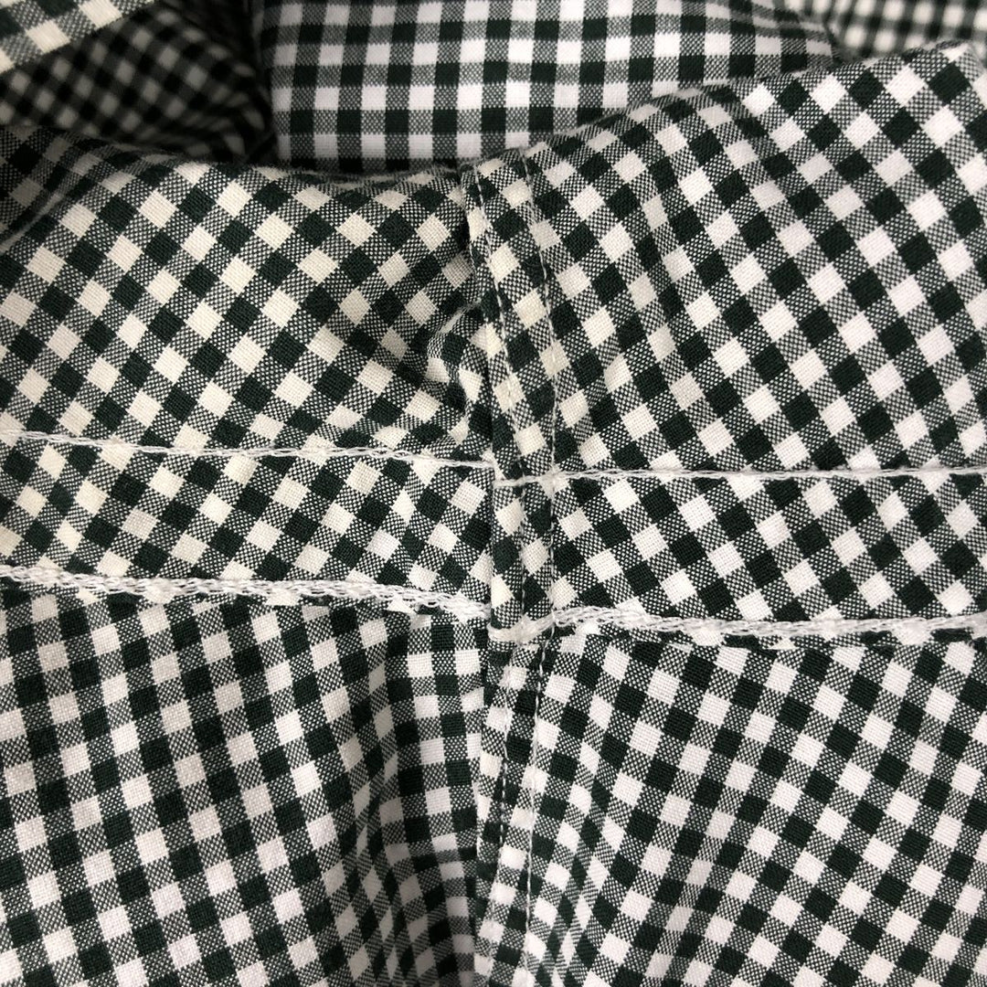Ralph Lauren Gingham Check Long Sleeve Button-Down Check Shirt, Men's M Size cotton Green type dark green Vintage Second Hand