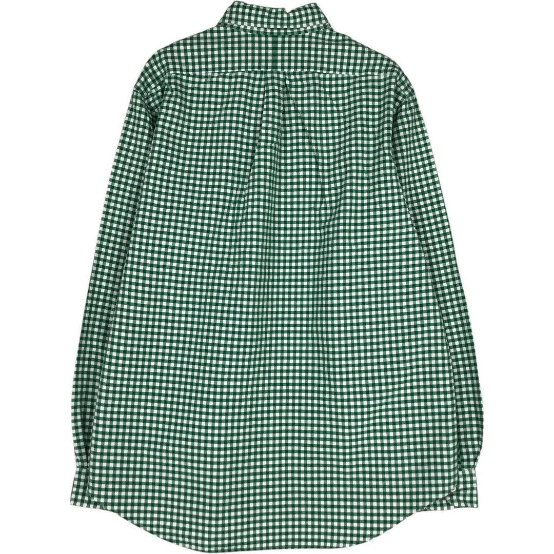 Ralph Lauren Gingham Check Long Sleeve Button-Down Check Shirt Men's XL cotton green type Vintage Second Hand