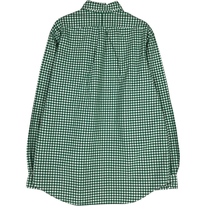 Ralph Lauren Gingham Check Long Sleeve Button-Down Check Shirt Men's XL cotton green type Vintage Second Hand
