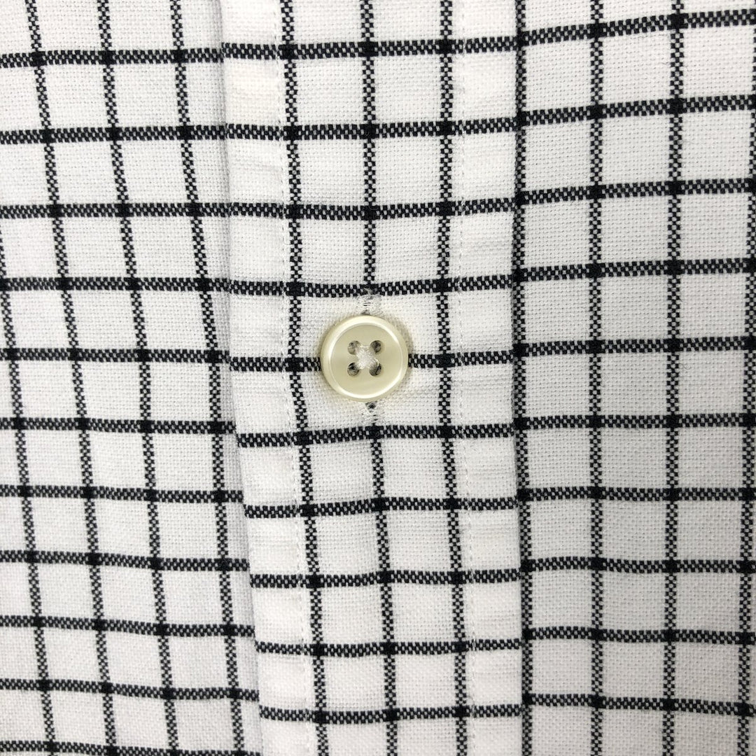 Ralph Lauren long sleeve button down check shirt, men's XL size cotton white type Vintage Second Hand