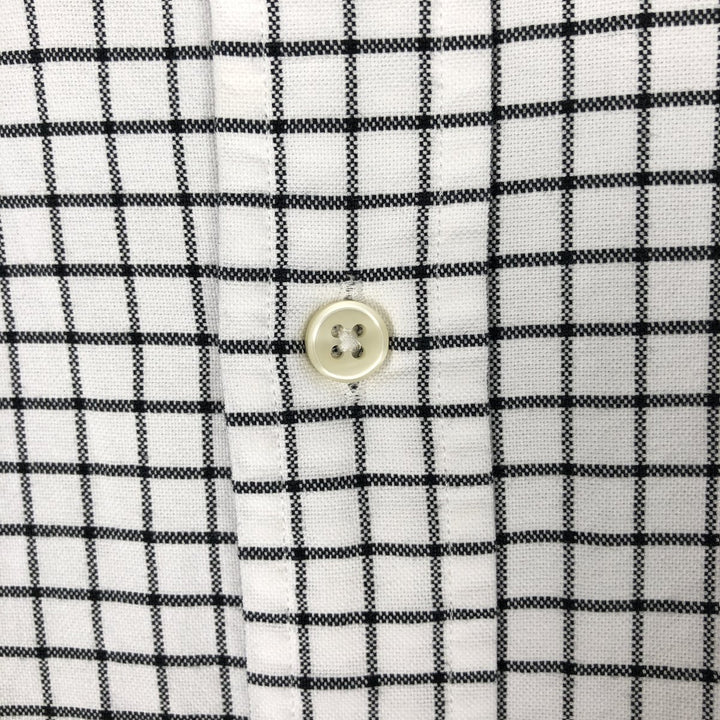 Ralph Lauren long sleeve button down check shirt, men's XL size cotton white type Vintage Second Hand