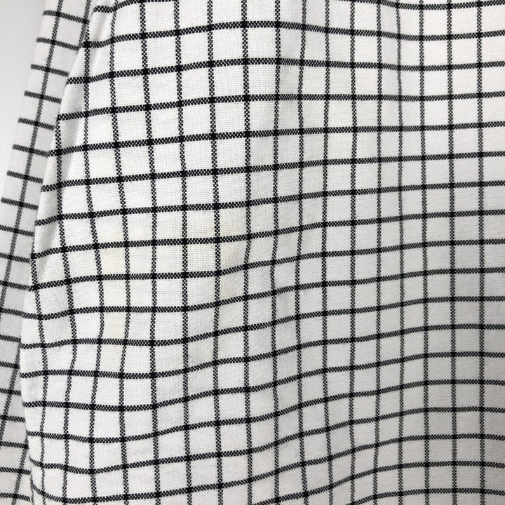 Ralph Lauren long sleeve button down check shirt, men's XL size cotton white type Vintage Second Hand