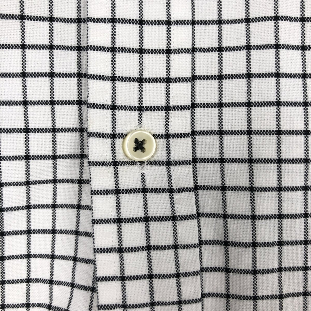 Ralph Lauren long sleeve button down check shirt, men's XL size cotton white type Vintage Second Hand