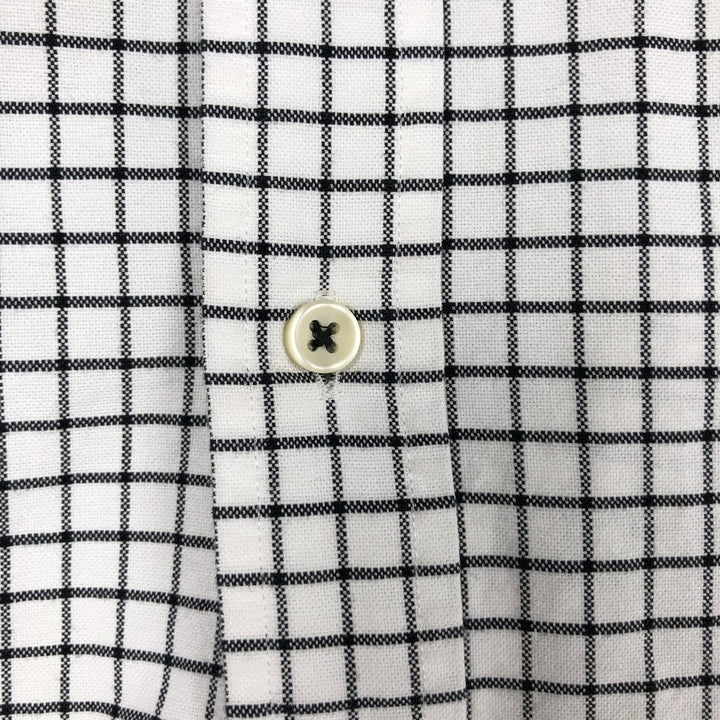 Ralph Lauren long sleeve button down check shirt, men's XL size cotton white type Vintage Second Hand