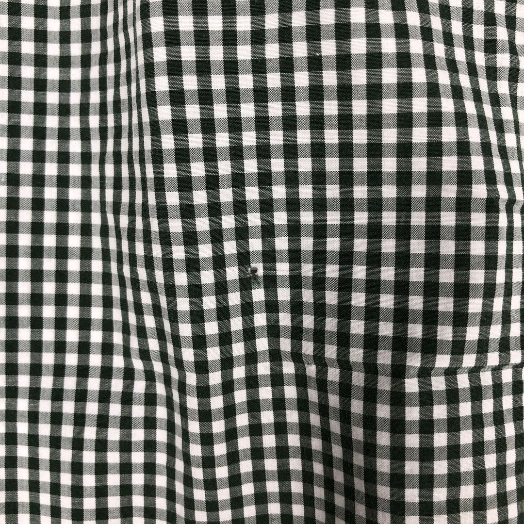 Ralph Lauren Gingham Check Long Sleeve Button-Down Check Shirt, Men's M Size cotton Green type dark green Vintage Second Hand
