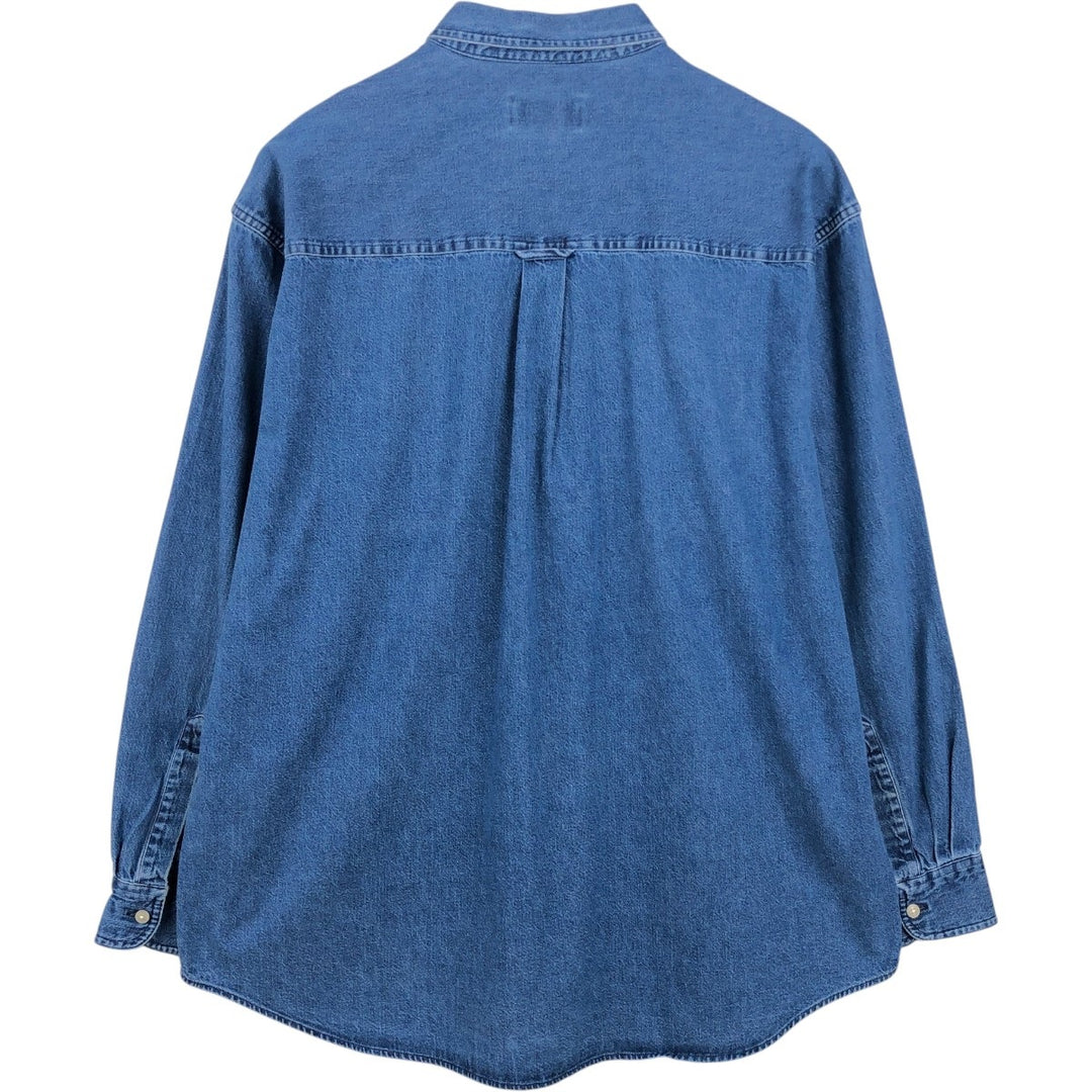 Ralph Lauren CHAPS Long Sleeve Button Down Denim Shirt Men's XL cotton blue type Vintage Second Hand