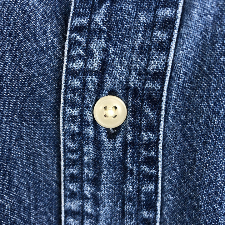 Ralph Lauren CHAPS Long Sleeve Button Down Denim Shirt Men's XL cotton blue type Vintage Second Hand