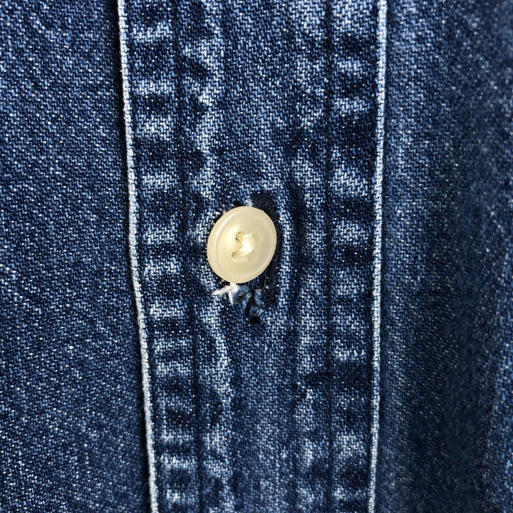 Ralph Lauren CHAPS Long Sleeve Button Down Denim Shirt Men's XL cotton blue type Vintage Second Hand