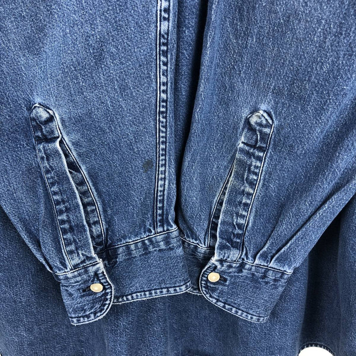 Ralph Lauren CHAPS Long Sleeve Button Down Denim Shirt Men's XL cotton blue type Vintage Second Hand