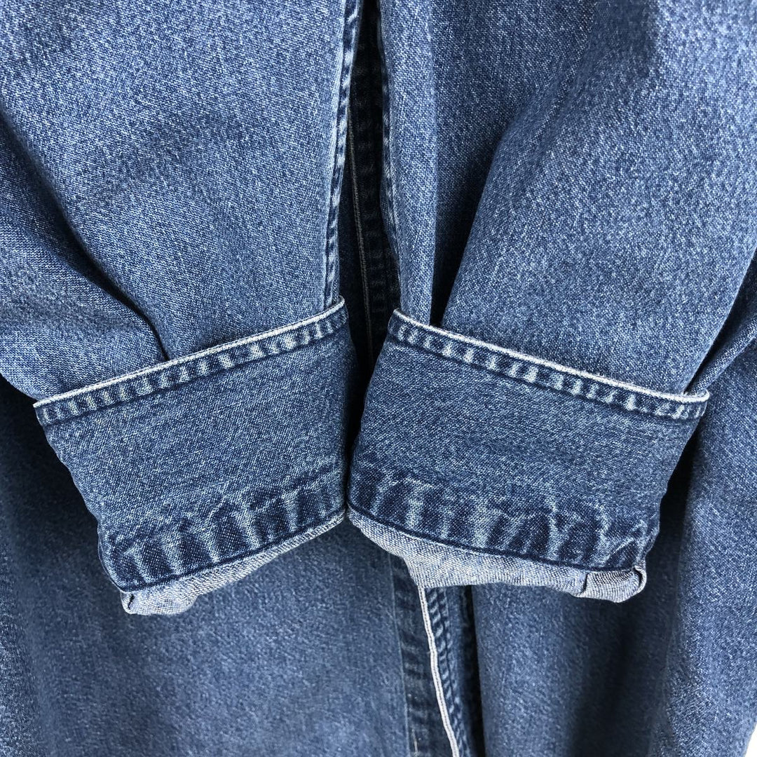 Ralph Lauren CHAPS Long Sleeve Button Down Denim Shirt Men's XL cotton blue type Vintage Second Hand