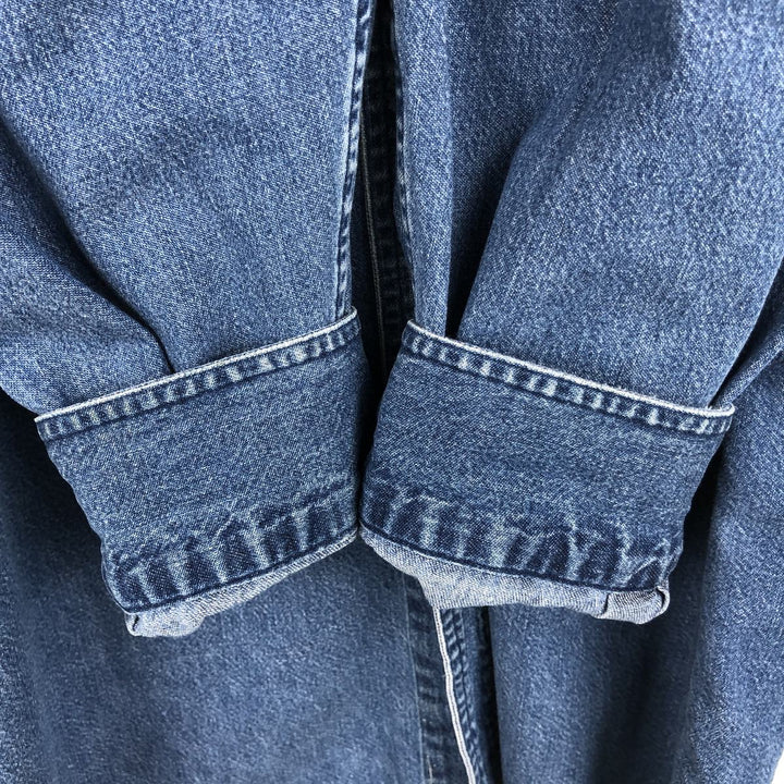 Ralph Lauren CHAPS Long Sleeve Button Down Denim Shirt Men's XL cotton blue type Vintage Second Hand