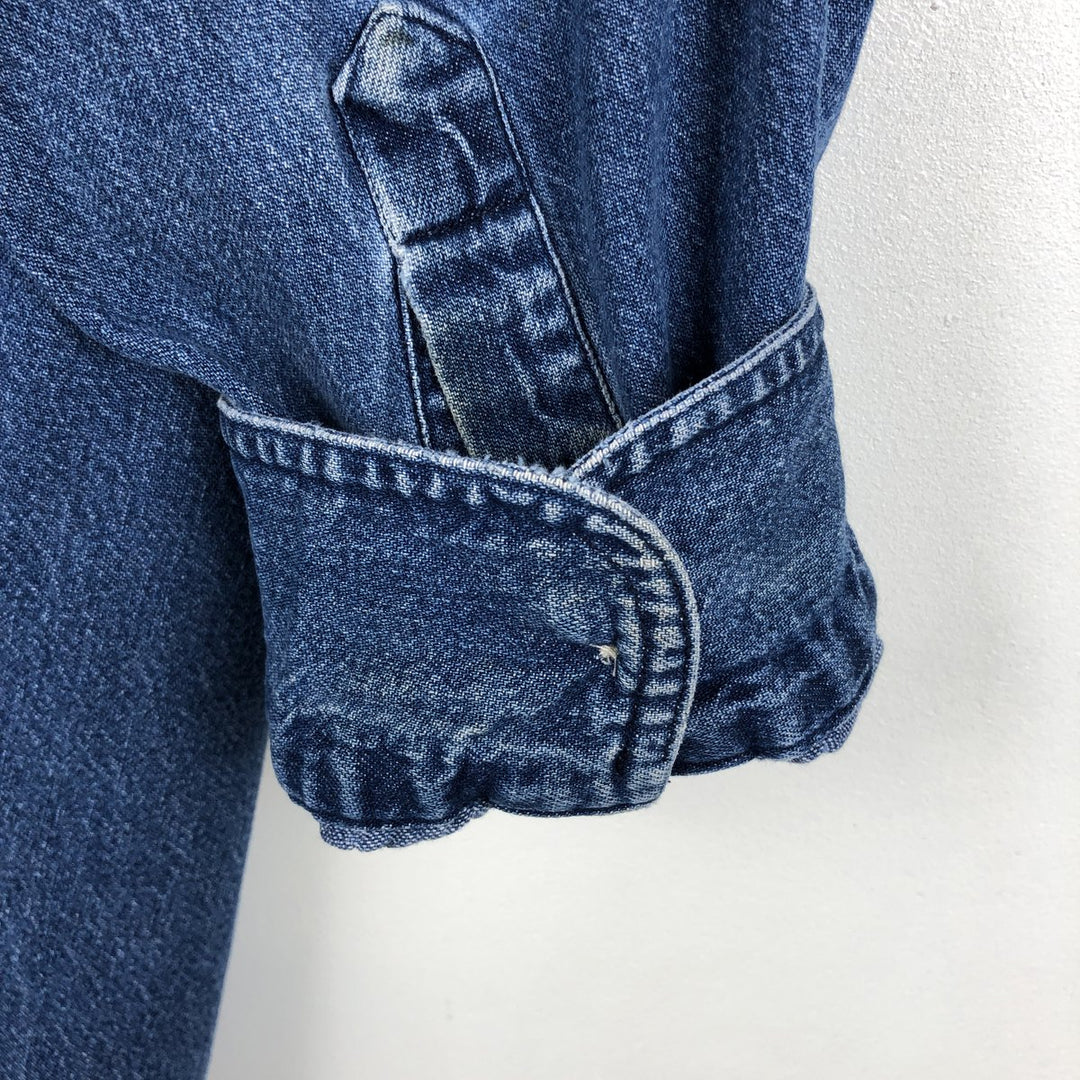Ralph Lauren CHAPS Long Sleeve Button Down Denim Shirt Men's XL cotton blue type Vintage Second Hand