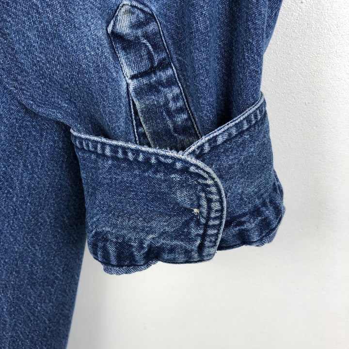 Ralph Lauren CHAPS Long Sleeve Button Down Denim Shirt Men's XL cotton blue type Vintage Second Hand