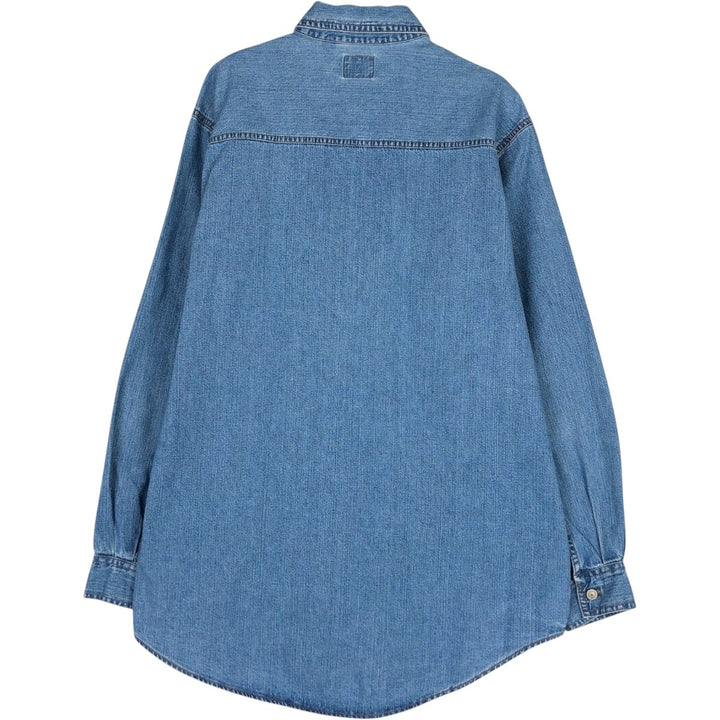 90'S Levi's RED TAB Long-Sleeve Denim Shirt, Men's Size M (approx.), Vintage cotton blue type Vintage Second Hand