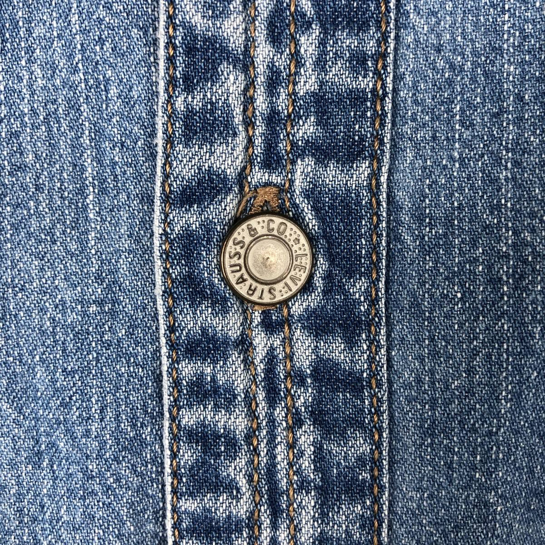 90'S Levi's RED TAB Long-Sleeve Denim Shirt, Men's Size M (approx.), Vintage cotton blue type Vintage Second Hand