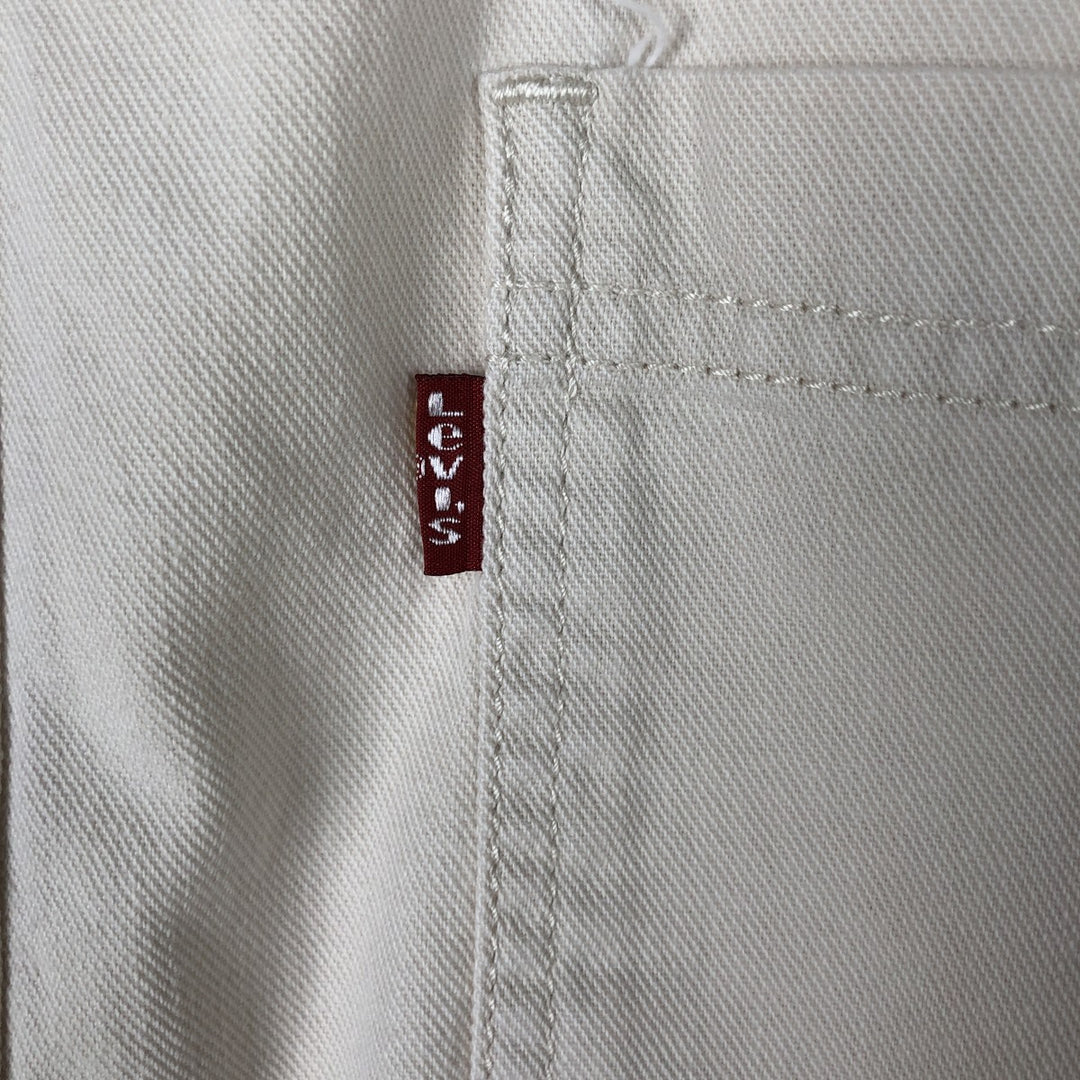 90'S Levi's RED TAB Long-Sleeve White Denim Shirt, Men's Size L (approx.), Vintage cotton white type Vintage Second Hand