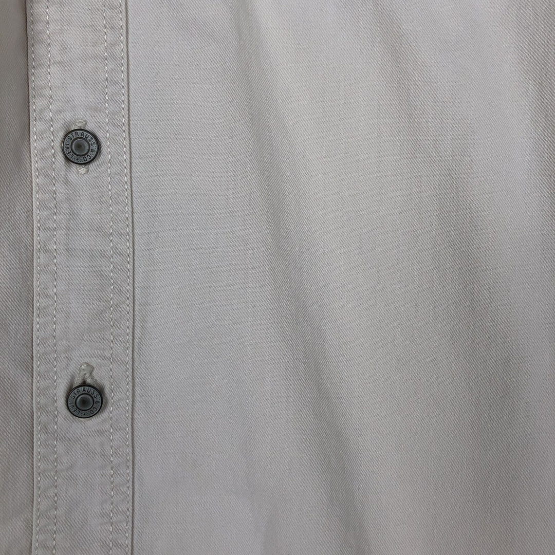 90'S Levi's RED TAB Long-Sleeve White Denim Shirt, Men's Size L (approx.), Vintage cotton white type Vintage Second Hand