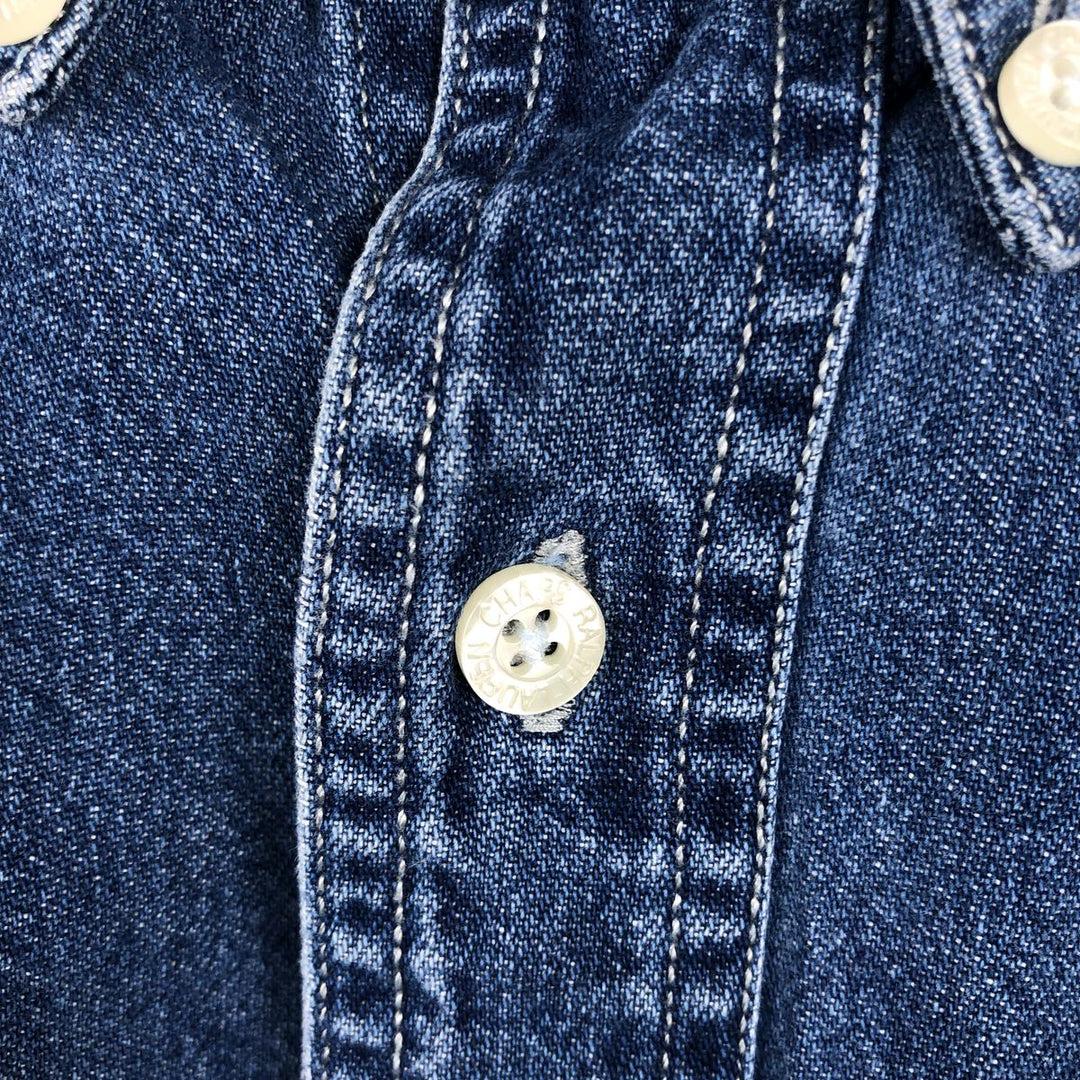 Ralph Lauren Chaps long-sleeved button-down denim shirt, men's size M cotton blue type Vintage Second Hand