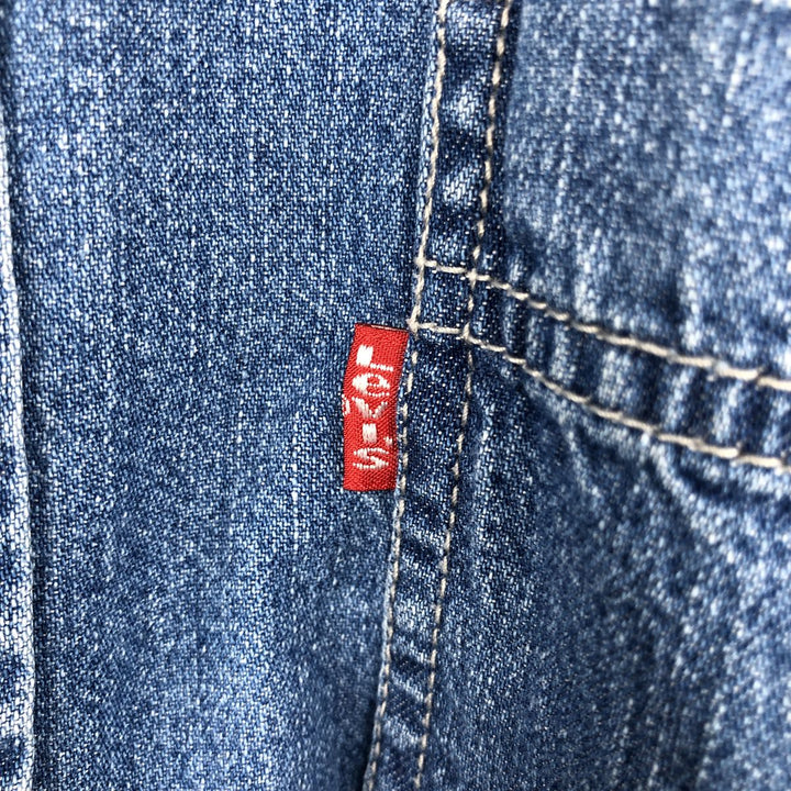 90'S Levi's Long Sleeve Denim Shirt, Men's Size L, Vintage cotton blue type Vintage Second Hand