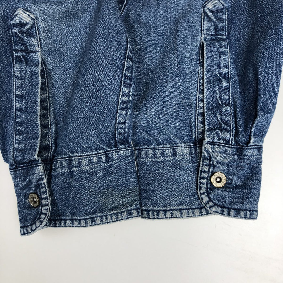 90'S Ralph Lauren CHAPS Long-Sleeve Denim Shirt, Men's XL (approx.), Vintage cotton blue type Vintage Second Hand