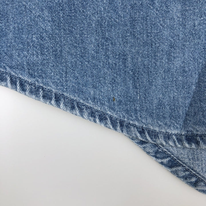 90'S GAP DENIM Old GAP Long Sleeve Button-Down Denim Shirt Made in USA Men's Size S (Equivalent) Vintage cotton blue type Vintage Second Hand