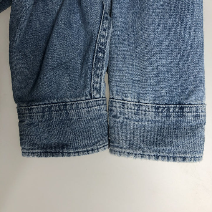 90'S GAP DENIM Old GAP Long Sleeve Button-Down Denim Shirt Made in USA Men's Size S (Equivalent) Vintage cotton blue type Vintage Second Hand