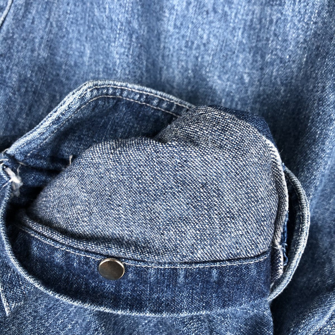 1990'S Ralph Lauren CHAPS Long-Sleeve Denim Shirt, Men's Size L (approx.), Vintage cotton blue type Vintage Second Hand