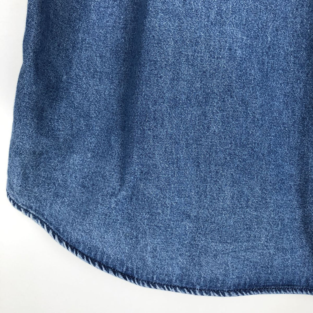 Vintage 90'S Ralph Lauren Chaps long-sleeved button-down denim shirt, men's size XL cotton blue type Vintage Second Hand
