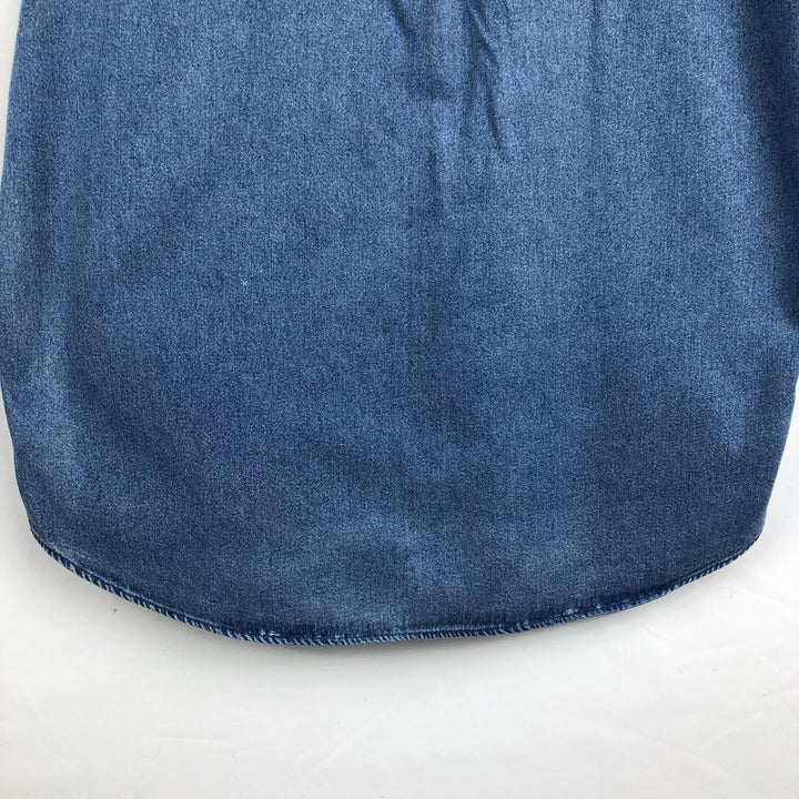 Ralph Lauren CHAPS Long Sleeve Button Down Denim Shirt Men's L Size cotton blue type Vintage Second Hand