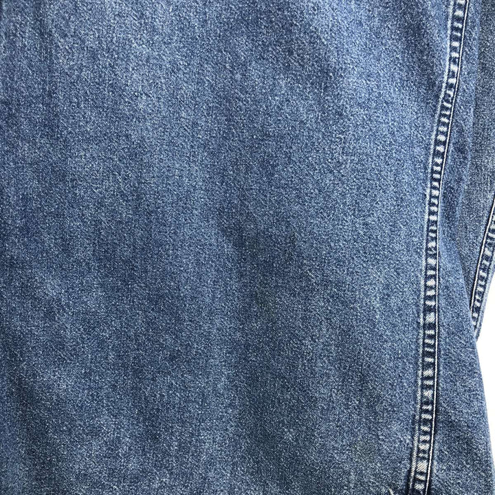 Ralph Lauren CHAPS Long Sleeve Button Down Denim Shirt Men's L Size unclear blue type Vintage Second Hand